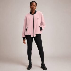 Blush Pink Bomber Jacket