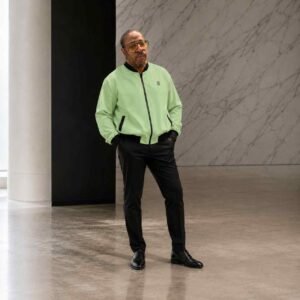 Mint Green Bomber Jacket
