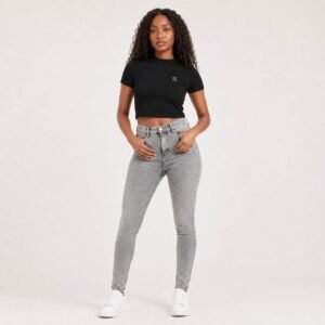 Black Fitted Crop Top