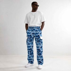 Blue Camo Cargo Pants