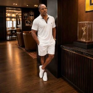 White Polo Short Set