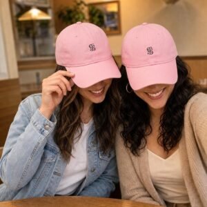 White Matching Logo Cap