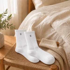 White Crew Socks