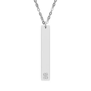 Engravable Vertical Bar Necklace