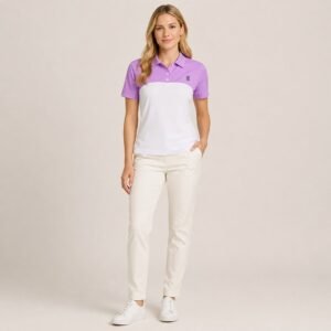 Women's Color Block Polo Shirt
