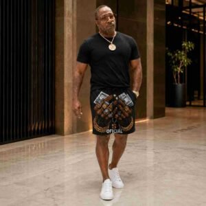Black Official Graphic Shorts