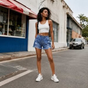 New Retro Washed Ripped Jeans Casual Shorts For Women