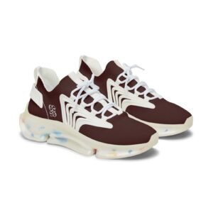 Burgundy and White Chunky Sneakers